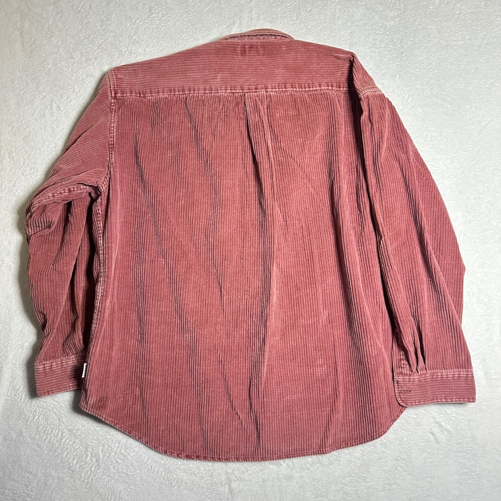 J.Crew Mens XL Rose Pink Wide Whale Corduroy Button Down Shirt 100% Cotton VTG - Picture 4 of 7